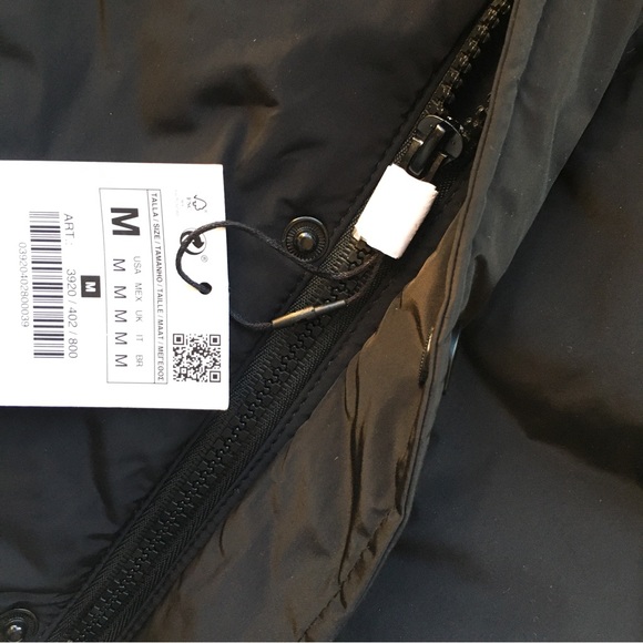 NWT Zara QUILTED PUFFER HOODIE NECK WARMER - Picture 10 of 11